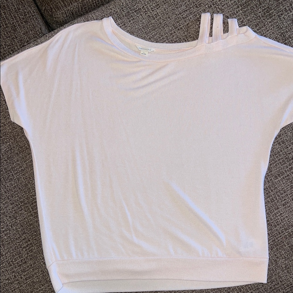 Aeropostale Cream Short Sleeve Top